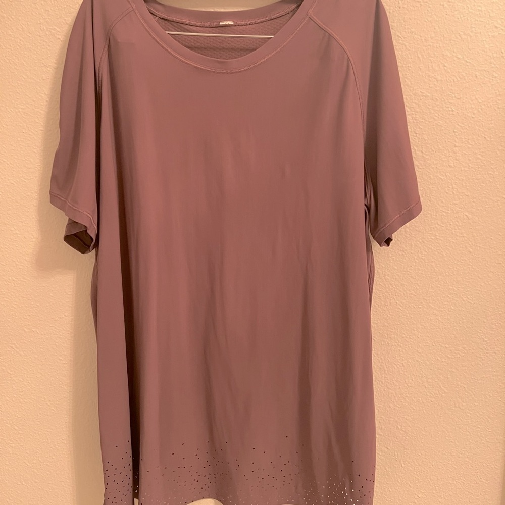 Purple lululemon shirt with cross back